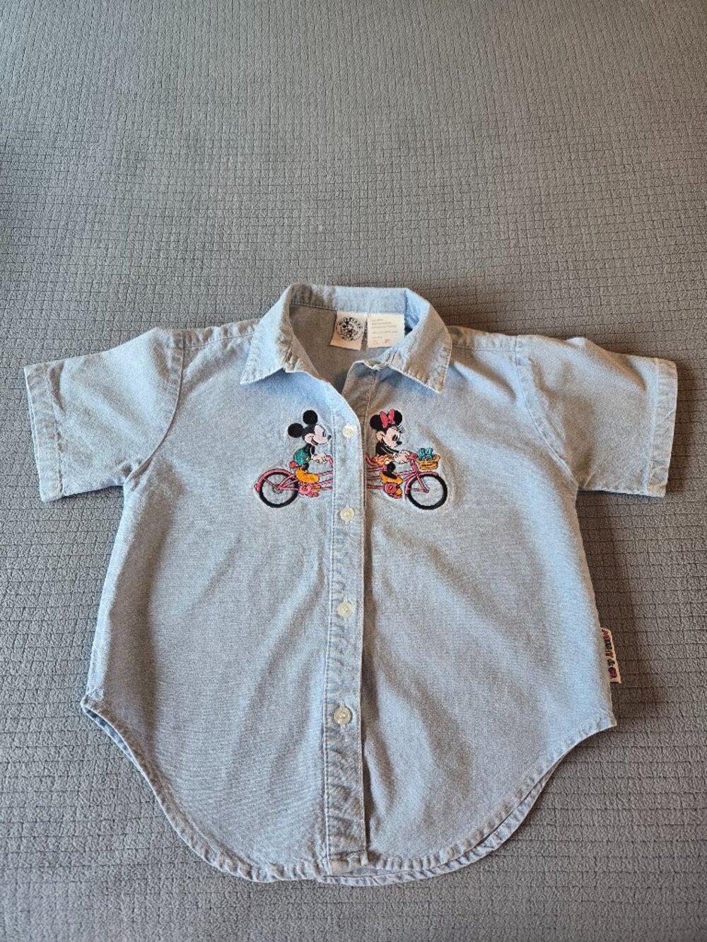 Vintage 90's Disney Embroidered Denim Shirt size 3T
